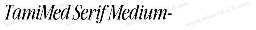 TamiMed Serif Medium字体转换